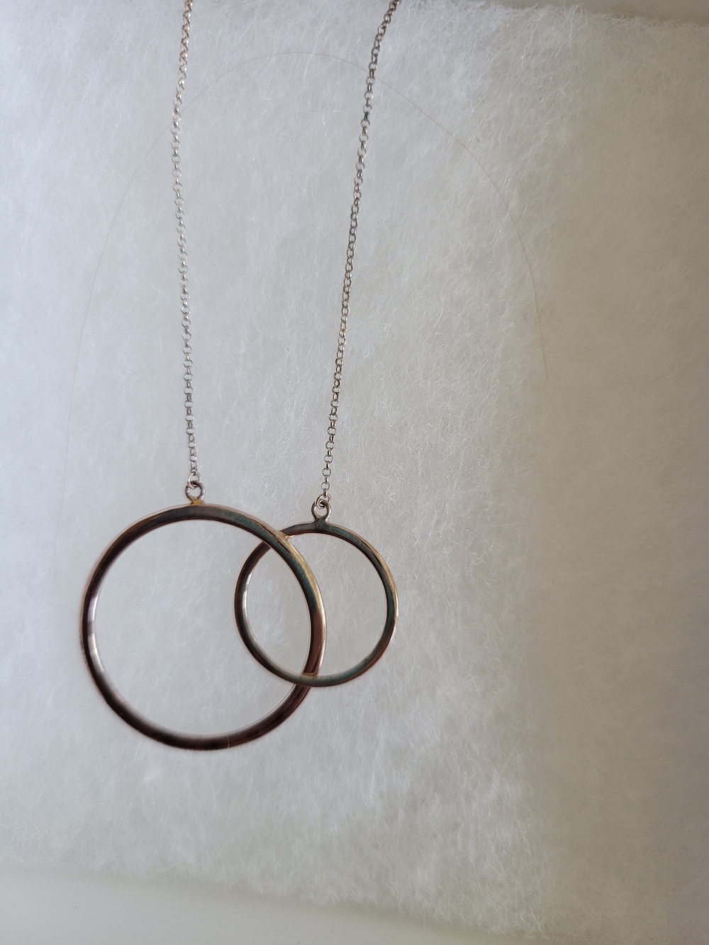 J. Jill Silver Interlocking Circle Pendant Necklace